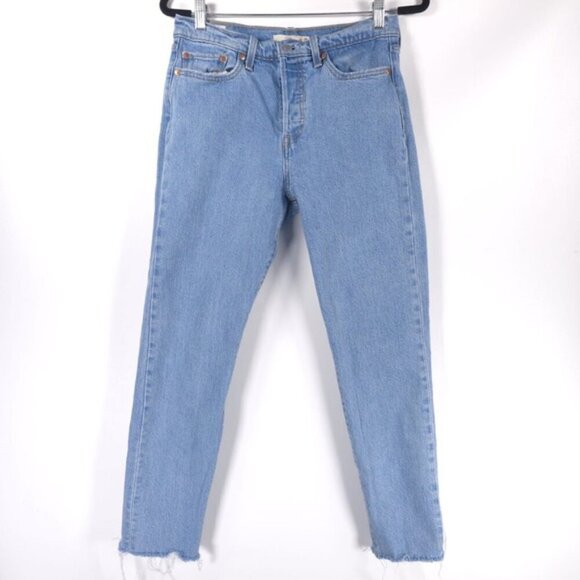 Levi's Denim - LEVI’S PREMIUM QUALITY CLOTHING WEDGIE‎ Button Fly Jeans Raw Hem COTTON Size 29